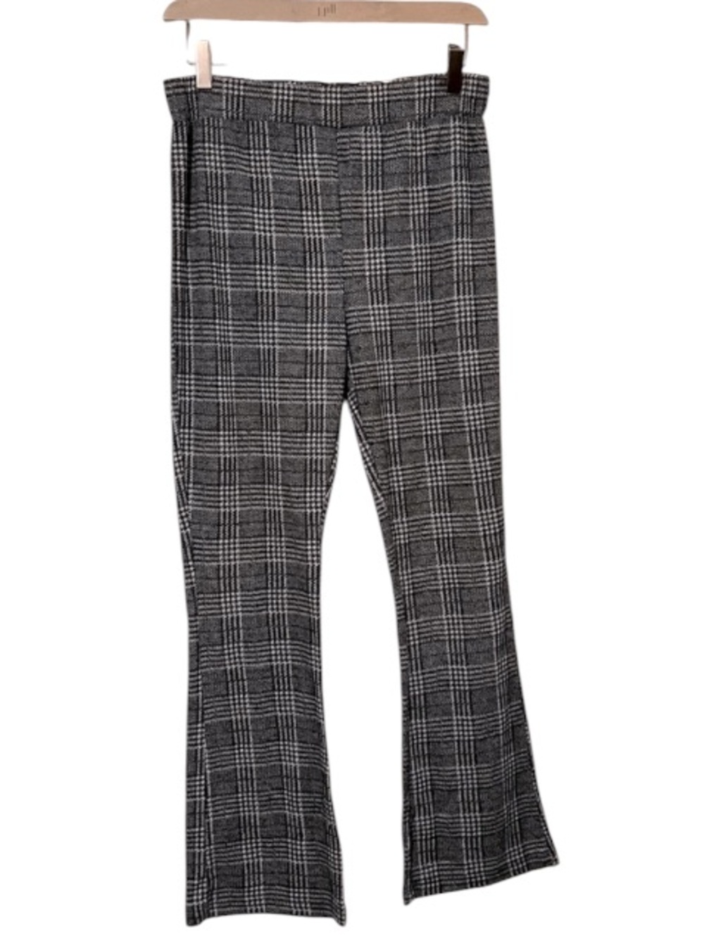 Silence + Noise Urban Outfitters Black & White Stretch Flared Bell Bottom Pants